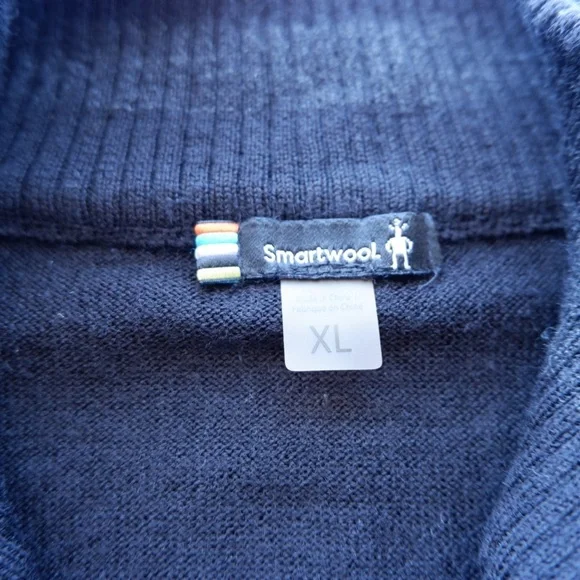 Smartwool Mens Kiva Ridge Half Zip Sweater Size XL Black Merino Wool Blend - Picture 4 of 9